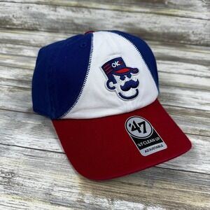 OKC 89ers Abner 47 Clean Up Mens Strapback Hat Comets‎ Dodgers MiLB Throwback
